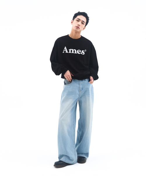 AMESWORLDWIDE（アメスワールドワイド）の「BASIC LOGO SWEATSHIRT BLACK（スウェット・メンズ・その他・SMALL/MEDIUM/LARGE）」の8枚目の写真