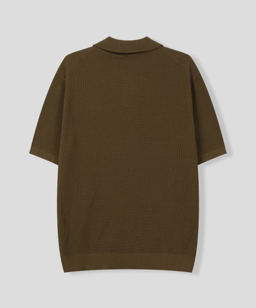 BLACK MOMENT（ブラックモーメント）の「コジラウンジ サマー ニット 半袖 ポロ Tシャツ [ネイビー]（ニット/セーター・メンズ・ネイビー・LARGE/MEDIUM）」の3枚目の写真