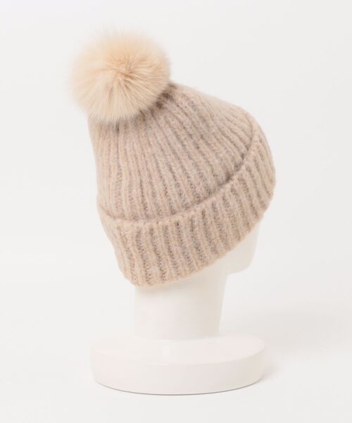 coca（coca）（コカ）の「ボブルハット（ニットキャップ/ビーニー・レディース・グレー/ベージュ・ONE SIZE）」の3枚目の写真
