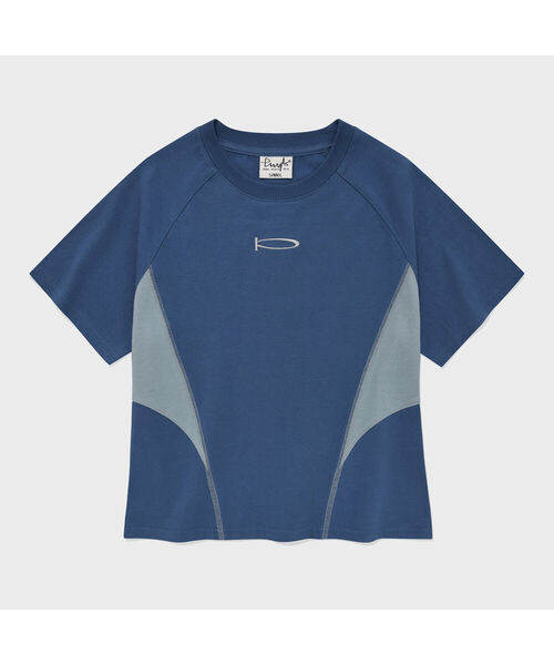 PHYSICAL DEPARTMENT(フィジカル デパートメント)の「ウィメンズカラー ステッチ 半袖Tシャツ ビンテージブルー(Tシャツ/カットソー・レディース・その他・SMALL/MEDIUM)」の1枚目の写真