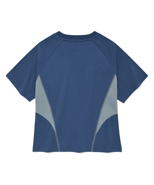 PHYSICAL DEPARTMENT(フィジカル デパートメント)の「ウィメンズカラー ステッチ 半袖Tシャツ ビンテージブルー(Tシャツ/カットソー・レディース・その他・SMALL/MEDIUM)」の2枚目の写真