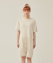 OGGITT（オキット）の「(w) Slounger Jumpsuit Short Sleeve Oatmeal（つなぎ/オールインワン・レディース）」