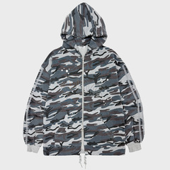 neith./ネイス/Layered Crush Hoodie(Camo×Gray)（パーカー）｜L.H.P