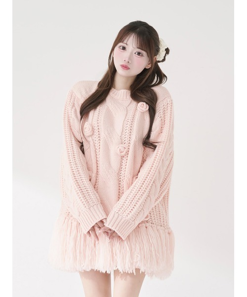 Darich（ダーリッチ）の「ローズモチーフニットチュニック（ニット