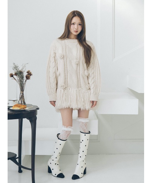 Darich ローズモチーフニットチュニック 新品未使用 ローズモチーフニットチュニック（ニット/セーター）｜Darich