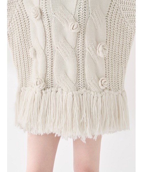 ローズモチーフニットチュニック（ニット/セーター）｜Darich