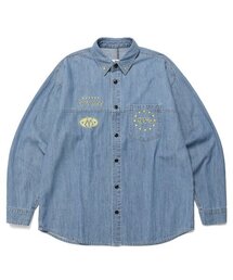 CVS WASHED DENIM SHIRT BLUE(CV2DFUW301A)