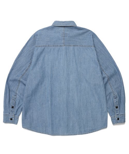 Cavish(カビシ)の「CVS WASHED DENIM SHIRT BLUE(CV2DFUW301A)(シャツ/ブラウス・レディース・ブルー・LARGE/MEDIUM)」の2枚目の写真