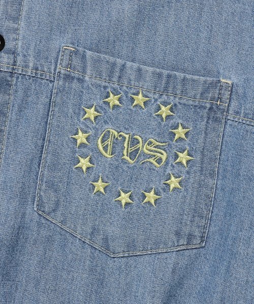 Cavish(カビシ)の「CVS WASHED DENIM SHIRT BLUE(CV2DFUW301A)(シャツ/ブラウス・レディース・ブルー・LARGE/MEDIUM)」の5枚目の写真