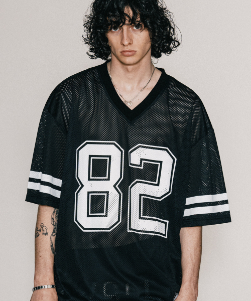 VASTIC(バスティック)の「メッシュフットボールジャージ_ブラック(Tシャツ/カットソー・メンズ・その他・MEDIUM/LARGE/X-LARGE)」の1枚目の写真