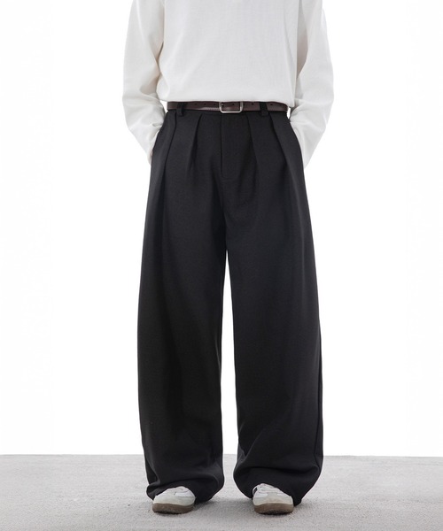 CORPUS TOKYO（コーパス トーキョー）の「ダブルタックワイドスラックス（スラックス・メンズ・グレー/ブラウン/グレイッシュベージュ/ブラック・4/3/2/1）」の12枚目の写真