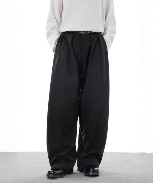 CORPUS TOKYO（コーパス トーキョー）の「ダブルタックワイドスラックス（スラックス・メンズ・グレー/ブラウン/グレイッシュベージュ/ブラック・4/3/2/1）」の13枚目の写真