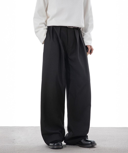 CORPUS TOKYO（コーパス トーキョー）の「ダブルタックワイドスラックス（スラックス・メンズ・グレー/ブラウン/グレイッシュベージュ/ブラック・4/3/2/1）」の10枚目の写真