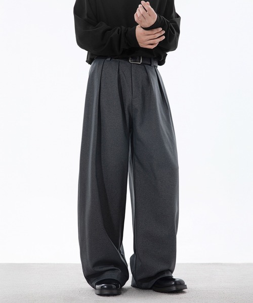 CORPUS TOKYO（コーパス トーキョー）の「ダブルタックワイドスラックス（スラックス・メンズ・グレー/ブラウン/グレイッシュベージュ/ブラック・4/3/2/1）」の15枚目の写真