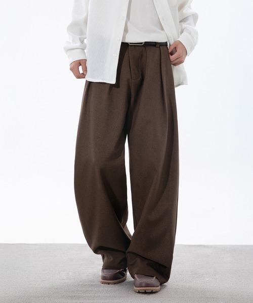 CORPUS TOKYO（コーパス トーキョー）の「ダブルタックワイドスラックス（スラックス・メンズ・グレー/ブラウン/グレイッシュベージュ/ブラック・4/3/2/1）」の21枚目の写真