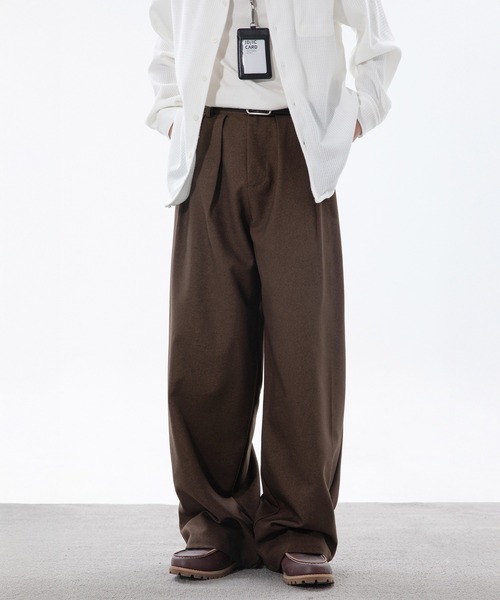 CORPUS TOKYO（コーパス トーキョー）の「ダブルタックワイドスラックス（スラックス・メンズ・グレー/ブラウン/グレイッシュベージュ/ブラック・4/3/2/1）」の19枚目の写真