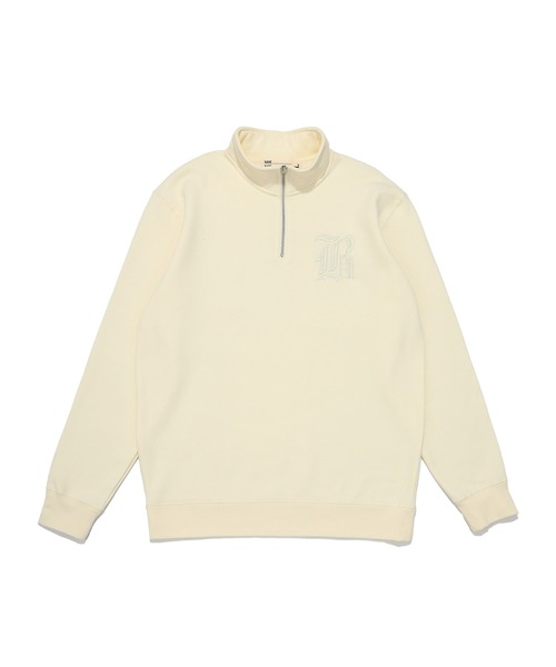 68&brothers（シックスティエイトアンドブラザーズ）の「68&BROTHERS シックスティーエイトアンドブラザーズ / emb Old B Half Zip Sweat（スウェット・メンズ・ネイビー/アイボリー/ブラック/ヘザーグレー・LARGE/X-LARGE）」の2枚目の写真