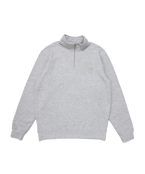 68&brothers（シックスティエイトアンドブラザーズ）の「68&BROTHERS シックスティーエイトアンドブラザーズ / emb Old B Half Zip Sweat（スウェット・メンズ・ネイビー/アイボリー/ブラック/ヘザーグレー・LARGE/X-LARGE）」の3枚目の写真