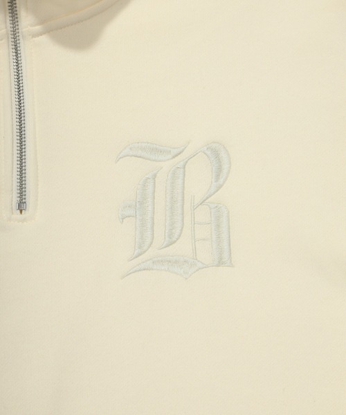 68&brothers（シックスティエイトアンドブラザーズ）の「68&BROTHERS シックスティーエイトアンドブラザーズ / emb Old B Half Zip Sweat（スウェット・メンズ・ネイビー/アイボリー/ブラック/ヘザーグレー・LARGE/X-LARGE）」の12枚目の写真