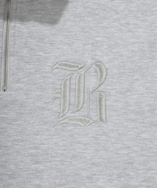 68&brothers（シックスティエイトアンドブラザーズ）の「68&BROTHERS シックスティーエイトアンドブラザーズ / emb Old B Half Zip Sweat（スウェット・メンズ・ネイビー/アイボリー/ブラック/ヘザーグレー・LARGE/X-LARGE）」の7枚目の写真
