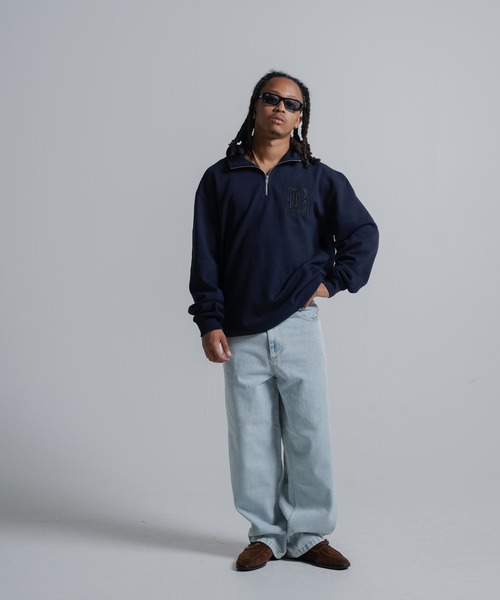 68&brothers（シックスティエイトアンドブラザーズ）の「68&BROTHERS シックスティーエイトアンドブラザーズ / emb Old B Half Zip Sweat（スウェット・メンズ・ネイビー/アイボリー/ブラック/ヘザーグレー・LARGE/X-LARGE）」の21枚目の写真