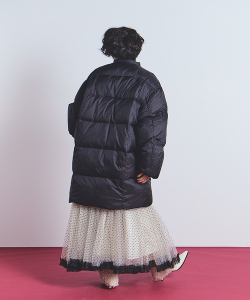 manana suerte（マニャーナスエルテ）の「リボン中綿ダウンコート（ダウンジャケット/コート・レディース・ミント/ブラック・FREE）」の11枚目の写真