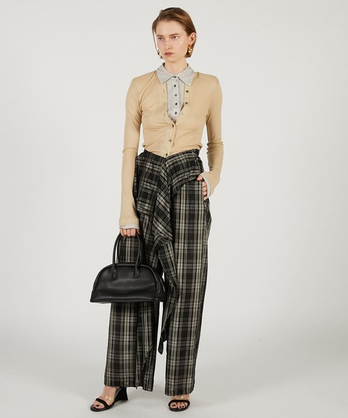 PRANK PROJECT(プランクプロジェクト)の「【2026Spring Pre-Order】ダブルフロントジャージーシャツ / Double Front Shirt(シャツ/ブラウス・レディース・ブラック/ベージュ/ブラウン・FREE)」の7枚目の写真