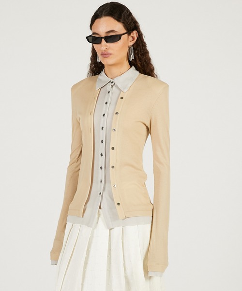 PRANK PROJECT(プランクプロジェクト)の「【2026Spring Pre-Order】ダブルフロントジャージーシャツ / Double Front Shirt(シャツ/ブラウス・レディース・ブラック/ベージュ/ブラウン・FREE)」の20枚目の写真