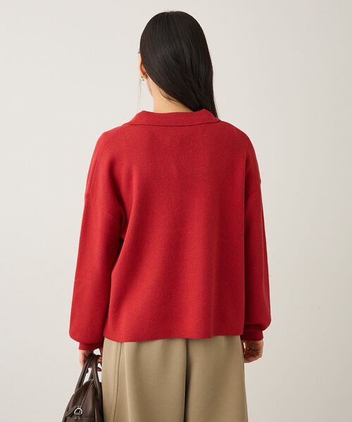 CRAFT STANDARD BOUTIQUE(クラフトスタンダードブティック)の「深Vネックニットプルオーバー ◆(ニット/セーター・レディース・ブラック/ライトベージュ/レッド/ブラウン・FREE)」の6枚目の写真