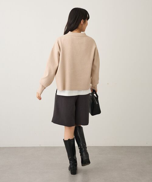 CRAFT STANDARD BOUTIQUE(クラフトスタンダードブティック)の「深Vネックニットプルオーバー ◆(ニット/セーター・レディース・ブラック/ライトベージュ/レッド/ブラウン・FREE)」の16枚目の写真