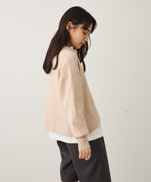 CRAFT STANDARD BOUTIQUE（クラフトスタンダードブティック）の「深Vネックニットプルオーバー ◆（ニット/セーター・レディース・ブラック/ライトベージュ/レッド/ブラウン・FREE）」の15枚目の写真