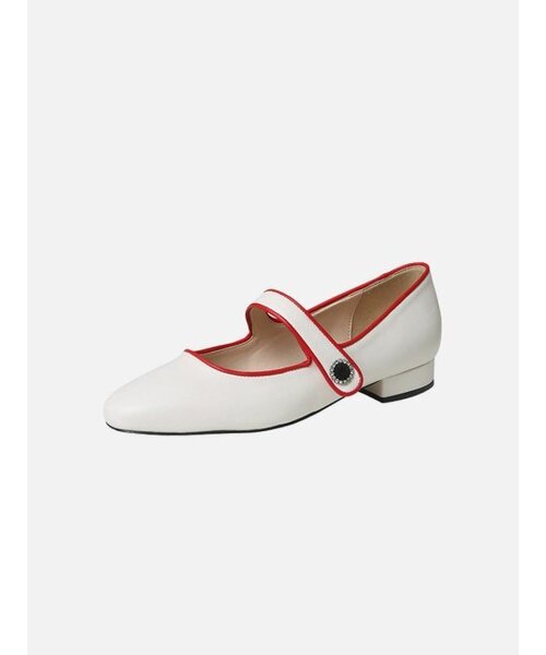 LEVASE(ルバズ)の「e.g) L mary jane-cream red 2cm(バレエシューズ・レディース・その他・38/39/35/36/37/36.5/37.5/35.5/38.5)」の2枚目の写真