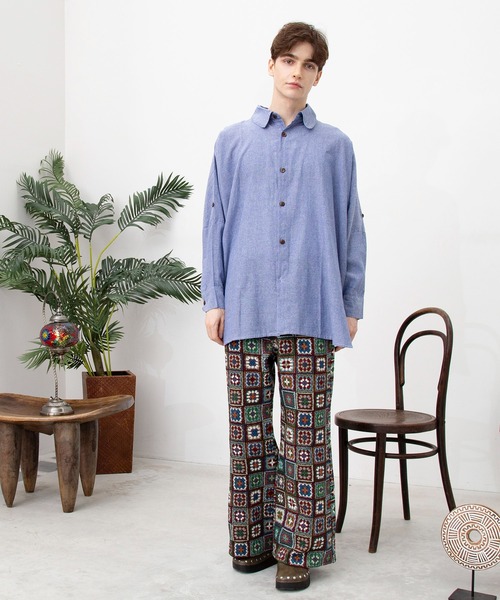 チャイハネ(チャイハネ)の「【チャイハネ】シェピMEN'Sベルボトムパンツ(その他パンツ・メンズ・ホワイト/ブラック・FREE)」の15枚目の写真