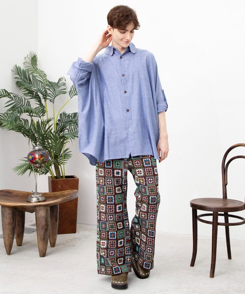 チャイハネ(チャイハネ)の「【チャイハネ】シェピMEN'Sベルボトムパンツ(その他パンツ・メンズ・ホワイト/ブラック・FREE)」の17枚目の写真
