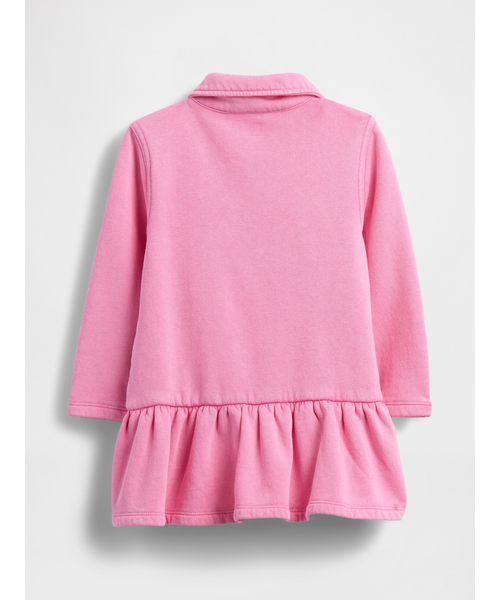 GAP(ギャップ)の「ハーフジップ プルオーバー スウェットワンピース (幼児・ベビー)(ワンピース・キッズ・ブルー/ピンク・70cm/80cm/90cm/95cm/100cm/105cm/110cm)」の6枚目の写真