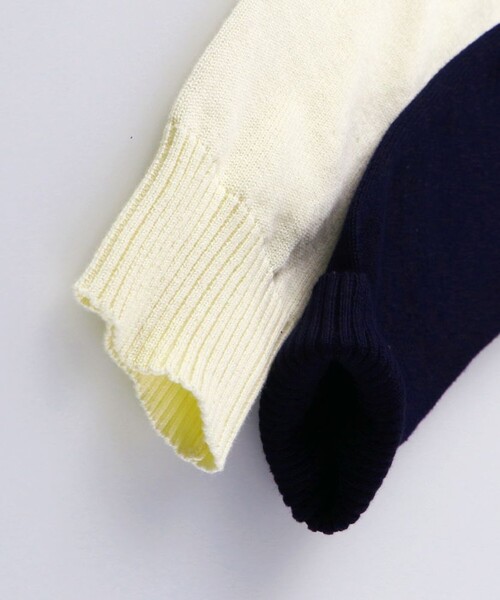 BRANSHES（ブランシェス）の「【フォーマル】ニットカーディガン（カーディガン/ボレロ・キッズ・ネイビー/アイボリー・XL/L/S/M）」の6枚目の写真