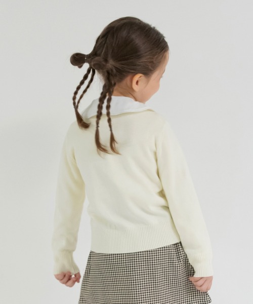 BRANSHES（ブランシェス）の「【フォーマル】ニットカーディガン（カーディガン/ボレロ・キッズ・ネイビー/アイボリー・XL/L/S/M）」の3枚目の写真