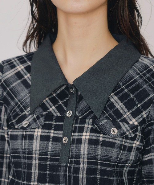 REDYAZEL(レディアゼル)の「バイアスチェックショートブラウス×プリーツミニスカートセットアップ(セットアップ・レディース・ブラック/ブルー/レッド・SMALL/MEDIUM)」の19枚目の写真