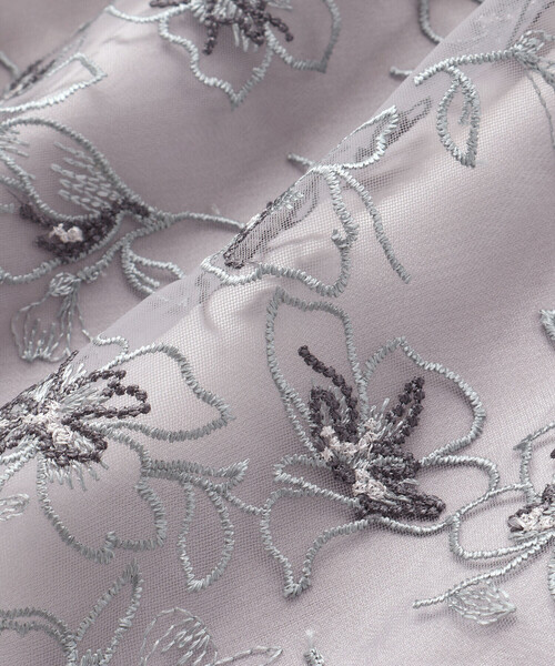 日本製】チュール花柄刺しゅうジャンパースカート(110~130cm)（ドレス