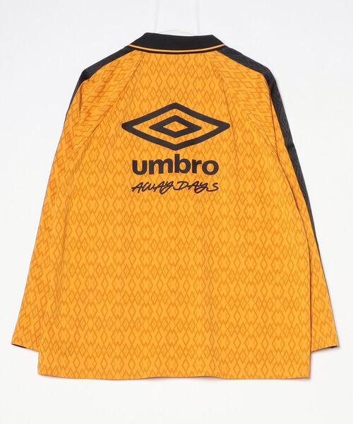 UMBRO(アンブロ)の「アンブロ UMBRO 【AWAY DAYS】ジャガード長袖プラクティスシャツ(ジャージ・メンズ・オレンジ/ネイビー・S-M/M-L/L-XL)」の3枚目の写真