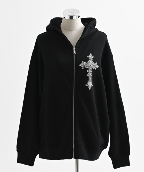 TRAVAS TOKYO（トラバス トウキョウ）の「『TRAVAS TOKYO/トラバス トーキョー』くま耳ZIPフーディー/ジップアップパーカー（パーカー・レディース・パープル/チャコールグレー/ブラック・FREE）」の21枚目の写真