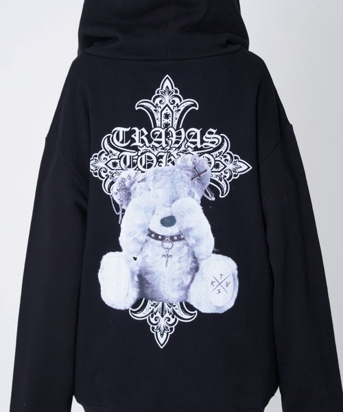 TRAVAS TOKYO（トラバス トウキョウ）の「『TRAVAS TOKYO/トラバス トーキョー』くま耳ZIPフーディー/ジップアップパーカー（パーカー・レディース・パープル/チャコールグレー/ブラック・FREE）」の8枚目の写真