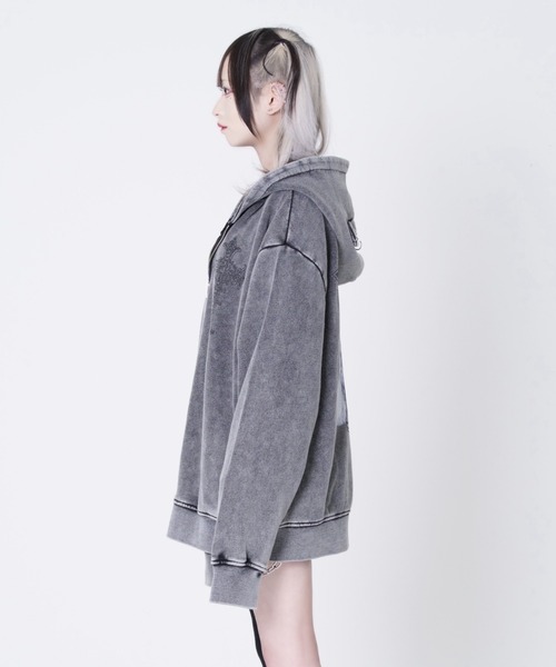 TRAVAS TOKYO（トラバス トウキョウ）の「『TRAVAS TOKYO/トラバス トーキョー』くま耳ZIPフーディー/ジップアップパーカー（パーカー・レディース・パープル/チャコールグレー/ブラック・FREE）」の11枚目の写真