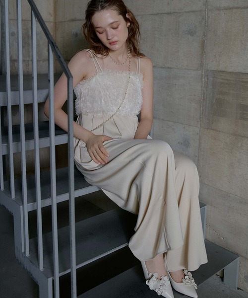 Feather cami pants dress（パンツドレス）｜LE'RURE（リルアー）の