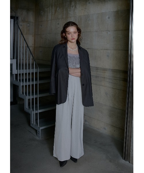 LE'RURE(リルアー)の「Feather cami pants dress(パンツドレス・レディース・ベージュ/グレー/ブラック・TALL/MEDIUM)」の15枚目の写真