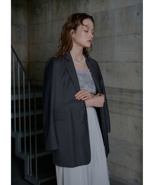 LE'RURE(リルアー)の「Feather cami pants dress(パンツドレス・レディース・ベージュ/グレー/ブラック・TALL/MEDIUM)」の16枚目の写真