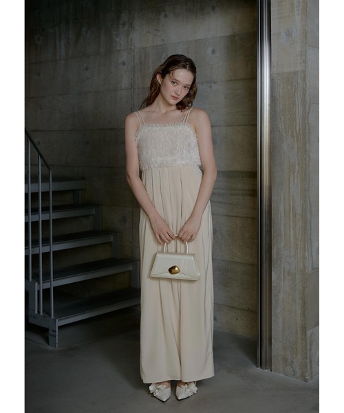 LE'RURE(リルアー)の「Feather cami pants dress(パンツドレス・レディース・ベージュ/グレー/ブラック・TALL/MEDIUM)」の18枚目の写真