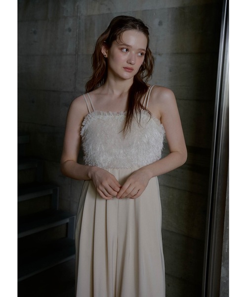 LE'RURE(リルアー)の「Feather cami pants dress(パンツドレス・レディース・ベージュ/グレー/ブラック・TALL/MEDIUM)」の20枚目の写真
