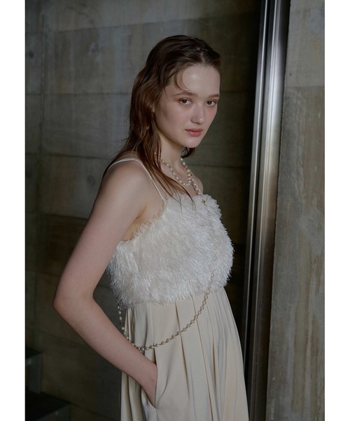 LE'RURE(リルアー)の「Feather cami pants dress(パンツドレス・レディース・ベージュ/グレー/ブラック・TALL/MEDIUM)」の21枚目の写真