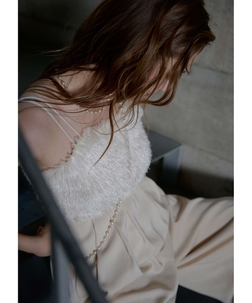 LE'RURE(リルアー)の「Feather cami pants dress(パンツドレス・レディース・ベージュ/グレー/ブラック・TALL/MEDIUM)」の22枚目の写真